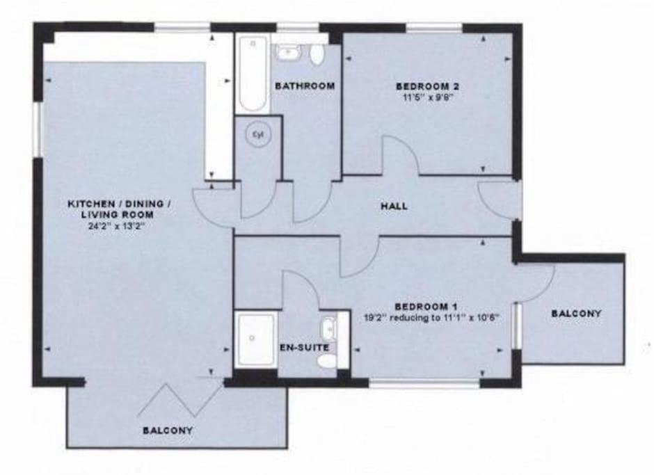 Stunning Apartment, Balconies, Private Beach, Coast Path Charlestown (Cornwall) Exteriör bild